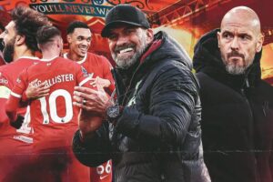 Jurgen Klopp and Erik ten Hag. Liverpool vs Man Utd