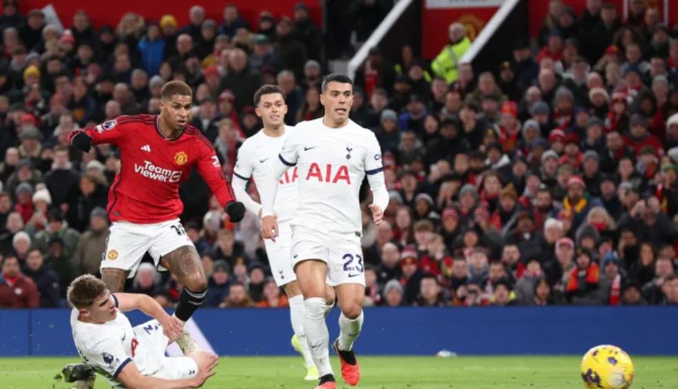 Marcus Rashford netted United ahead again just before half-time