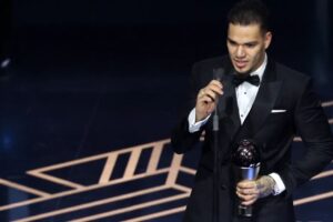 Ederson won the goalkeeper award at The Best FIFA Football Awards