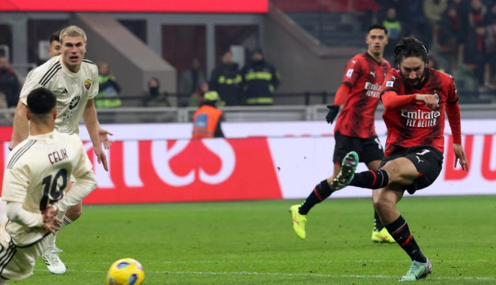 Milan and Roma football players