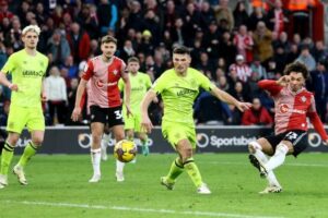 Samuel Edozie completes a remarkable Southampton comeback with their fifth goal against Huddersfield