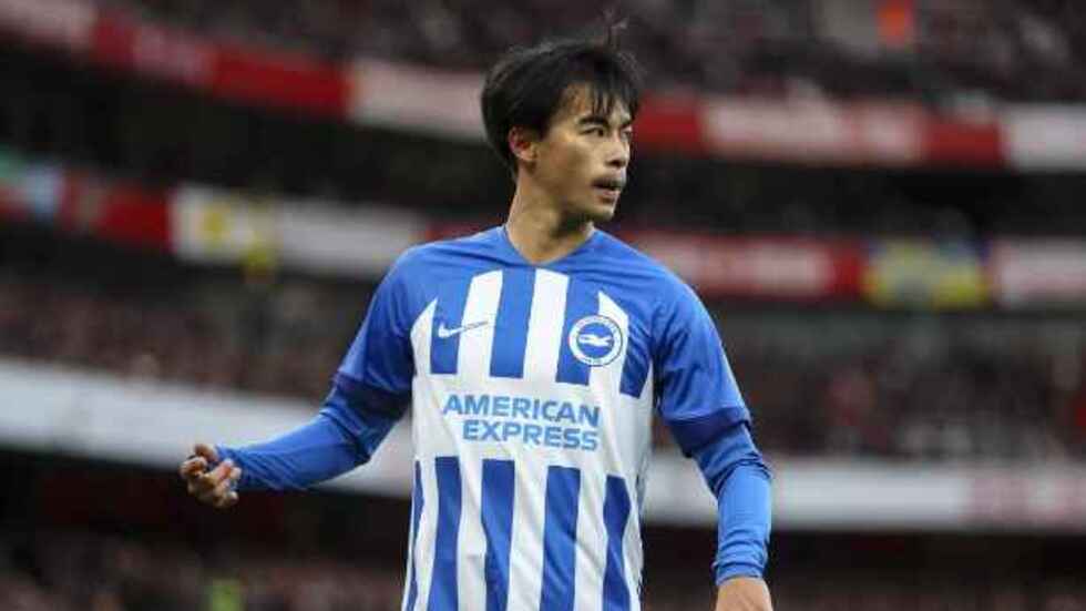 LONDON, ENGLAND - DECEMBER 17: Kaoru Mitoma of Brighton & Hove Albion during the Premier League match between Arsenal FC and Brighton & Hove Albion at Emirates Stadium on December 17, 2023 in London, England.