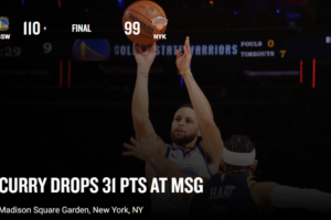 Golden State Warriors New York Knicks Curry